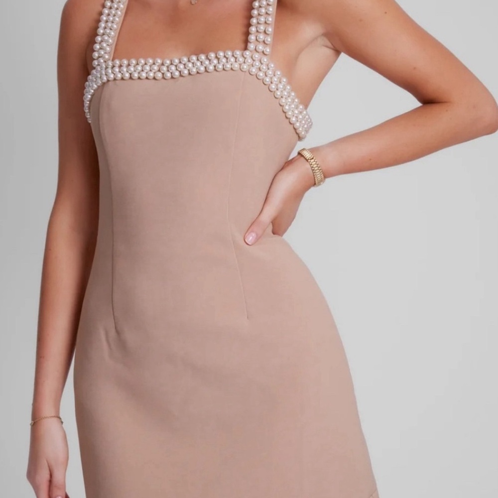 Odd Muse The Ultimate Muse Pearl Trim Mini Dress Size: XL